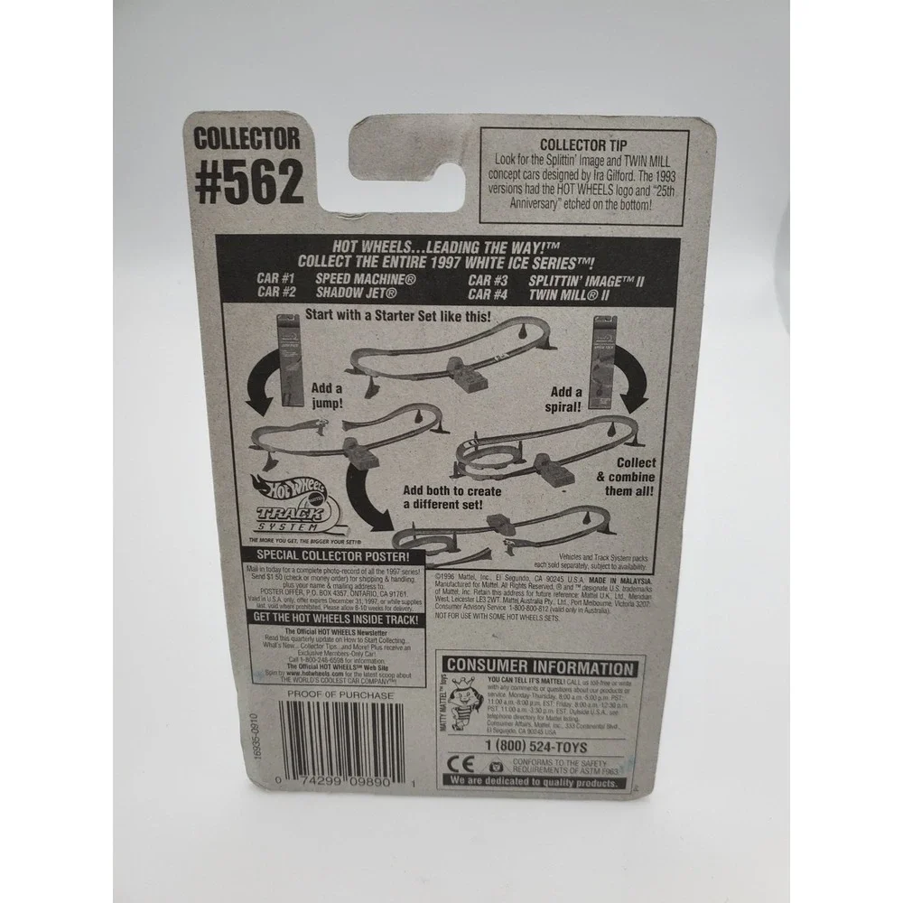 Hot Wheels Shadow Jet #562 HW '97 White Ice Series 2/4 White